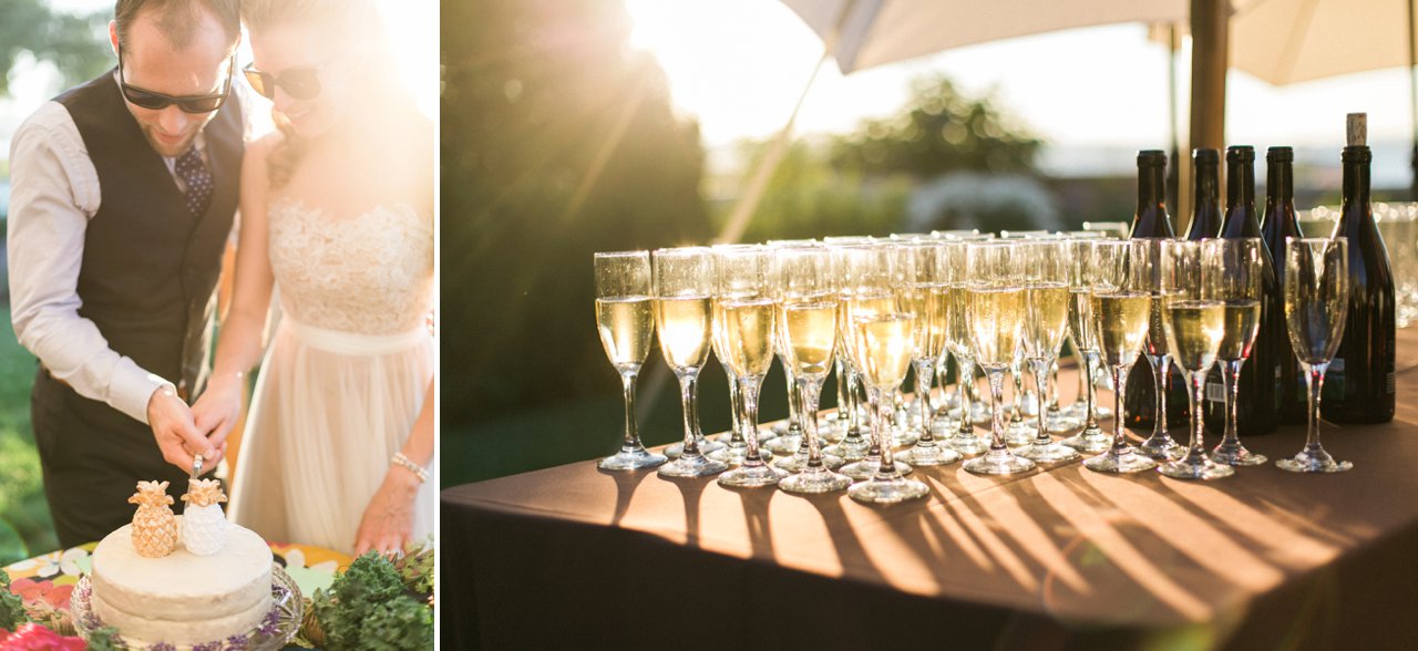 Champagne Toast | Pineapple Cake Toppers |The Weber Photographers | Associate Photographer Chelsey