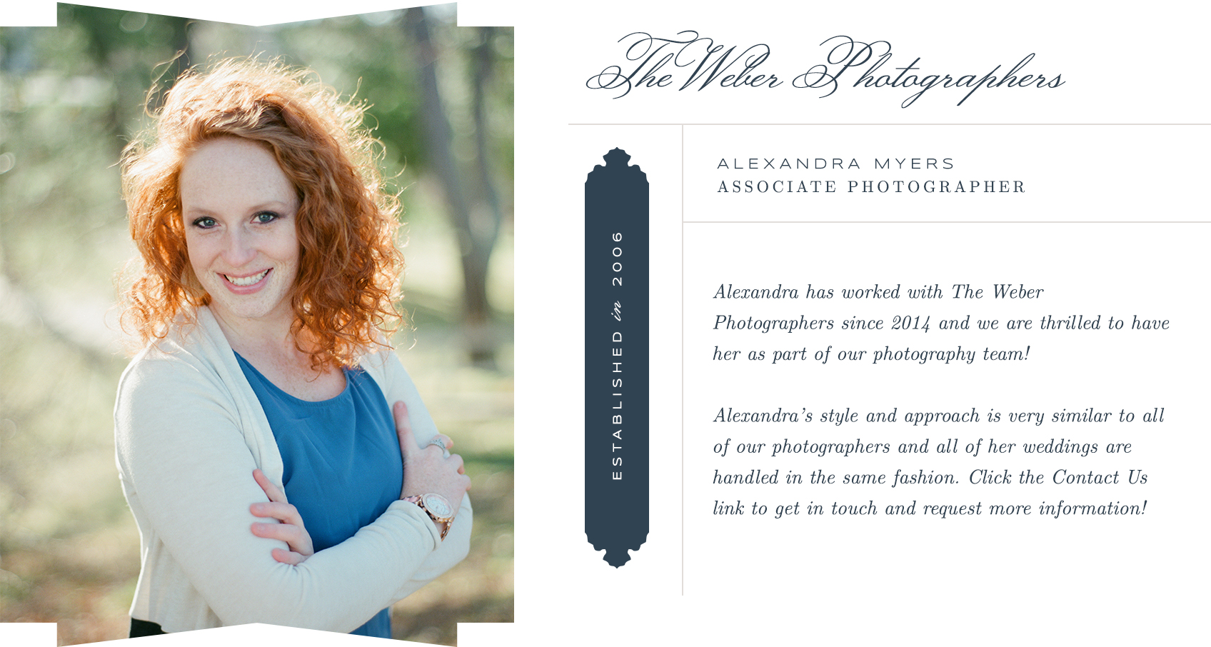 Associate Photographer Alexandra | The Weber Photographers