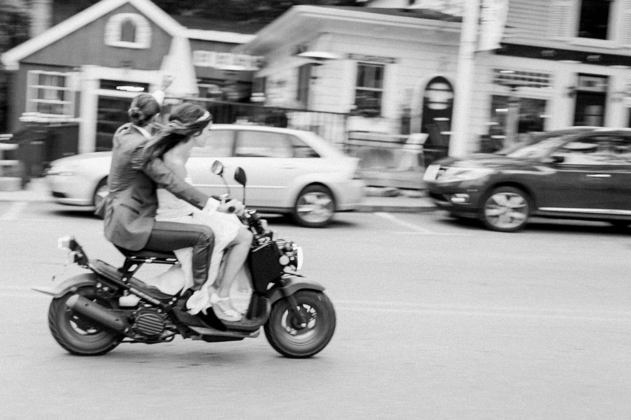 Vespa Send off | Northport Michigan Wedding Photography | The Weber Photographers | Cory Weber