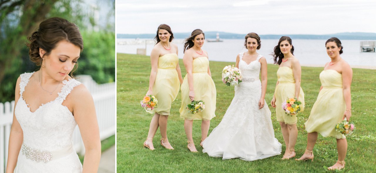 Yellow Bridesmaids' dresses | Bay Harbor Michigan Wedding | The Weber Photographers | Cory Weber