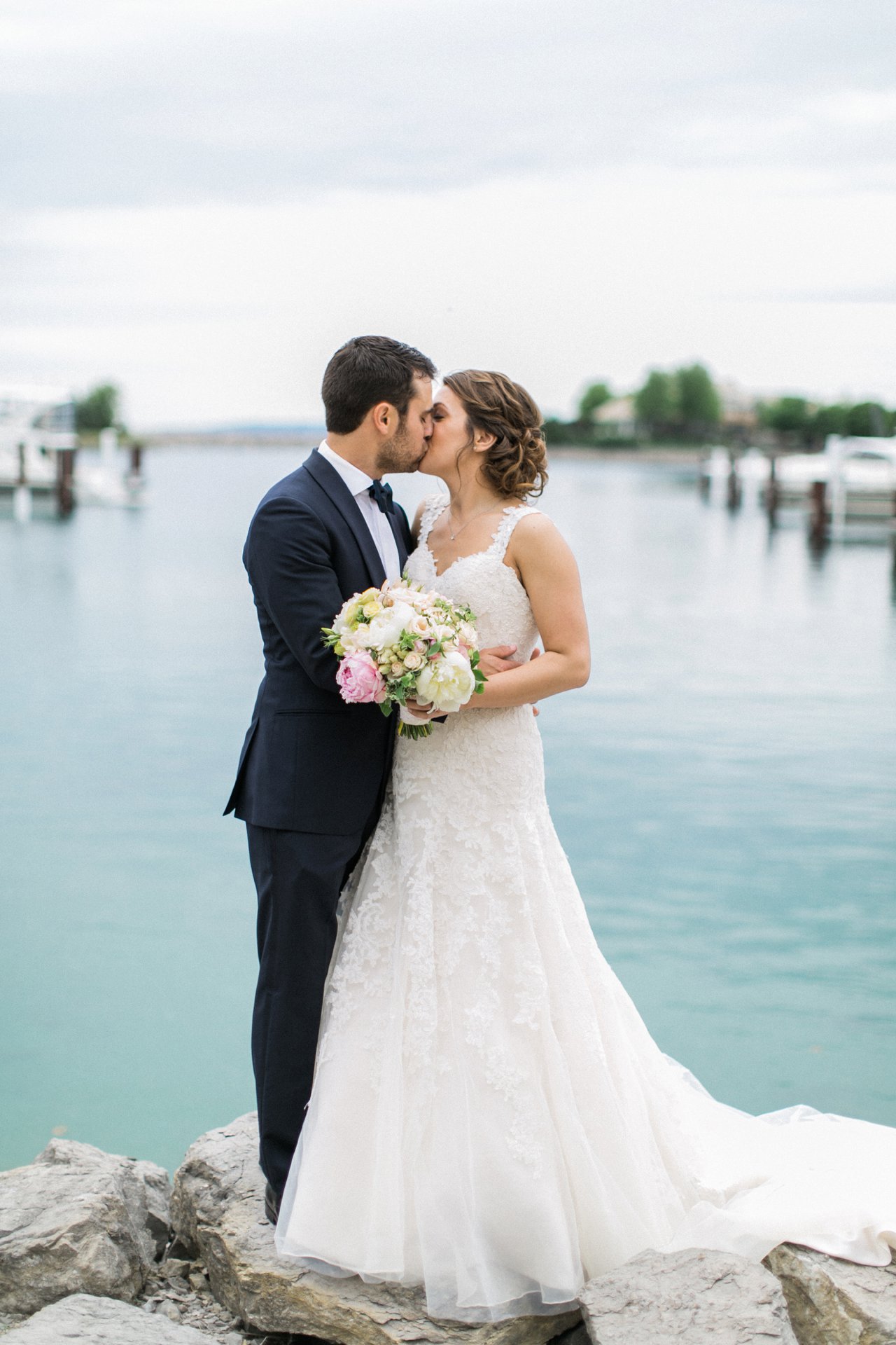 Bride & Groom Kiss | Bay Harbor Yacht Club | The Weber Photographers | Cory Weber