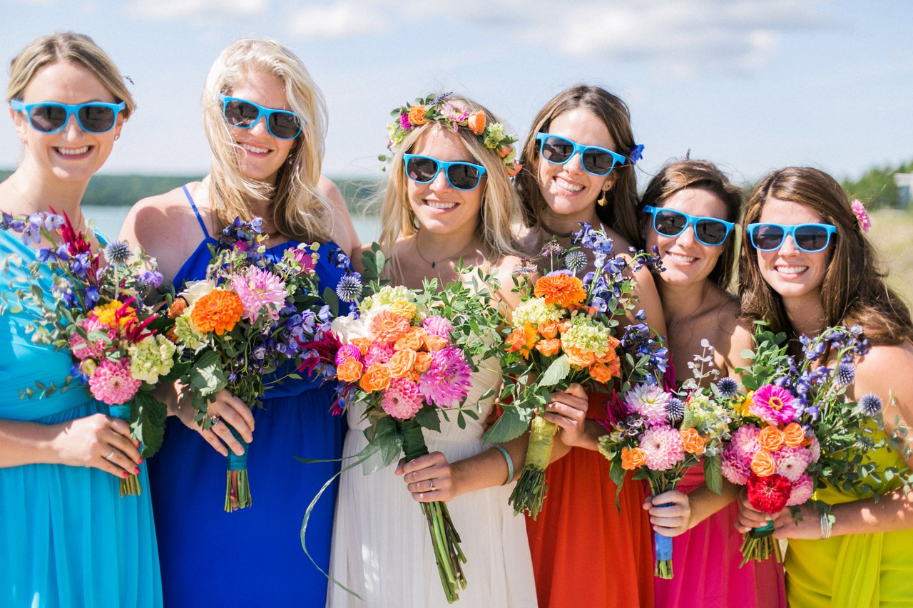 Bright Flowers | Bright Colors Bridesmaids Dresses | The Weber Photographers | Associate Photographer Chelsey Granger