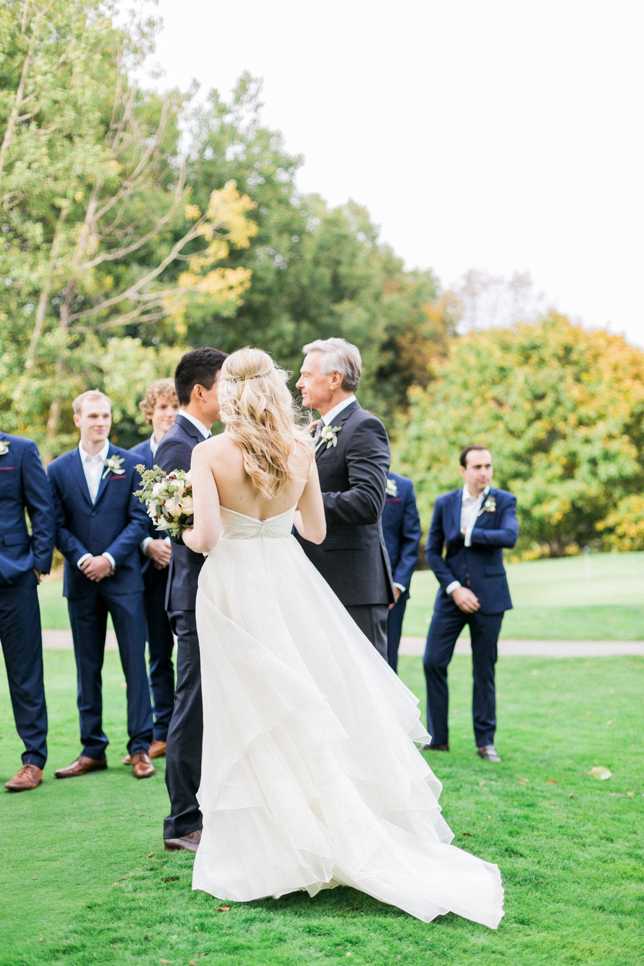 A wedding ceremony at the Birchwood Farms Country Club in Harbor Springs, Michigan