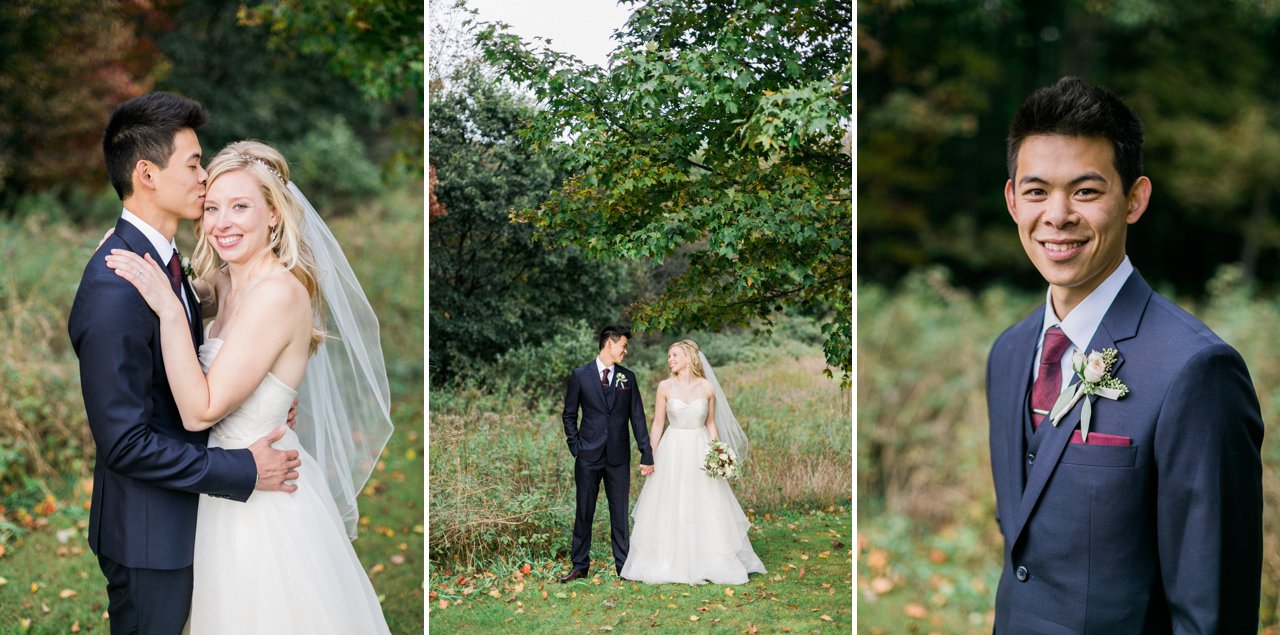 Bride and groom portraits in Harbor Springs, Michigan