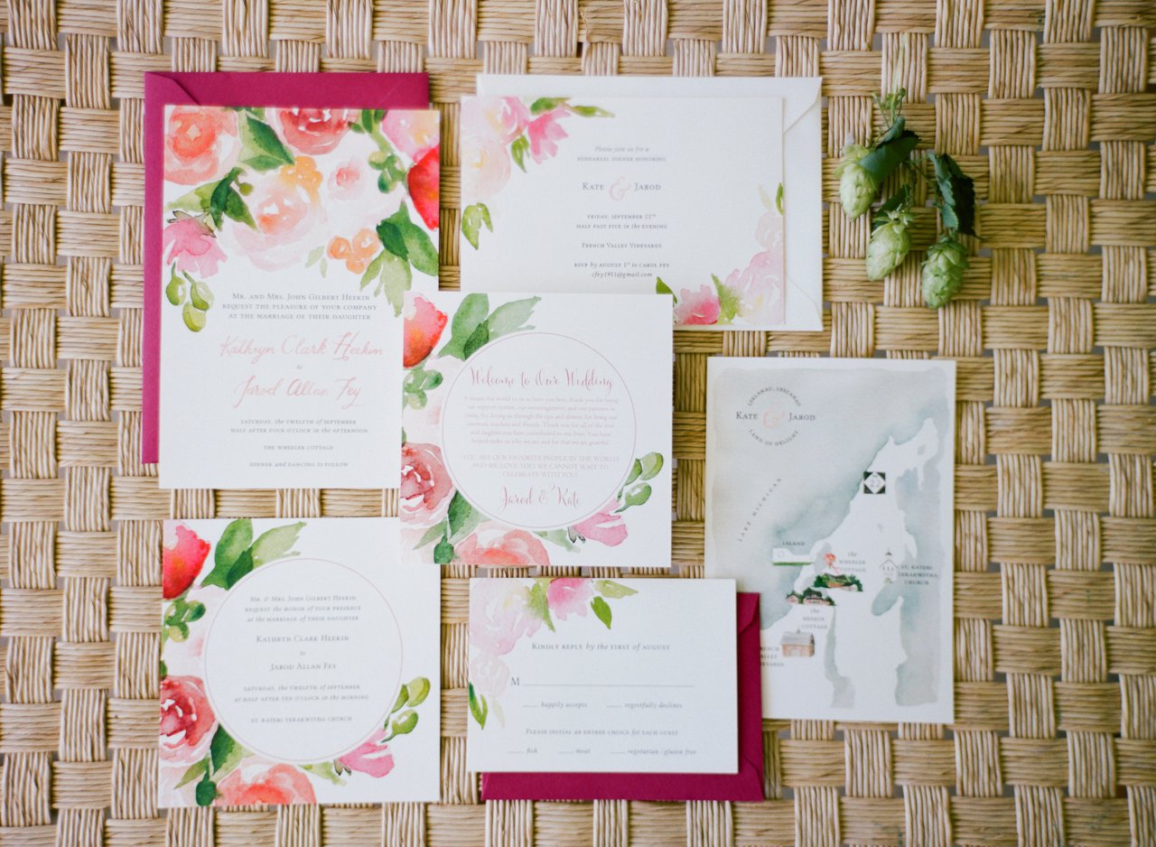 Gatlin Paper Co. | Pink Floral inspiration Invitation Suite | The Weber Photographers | Cory Weber