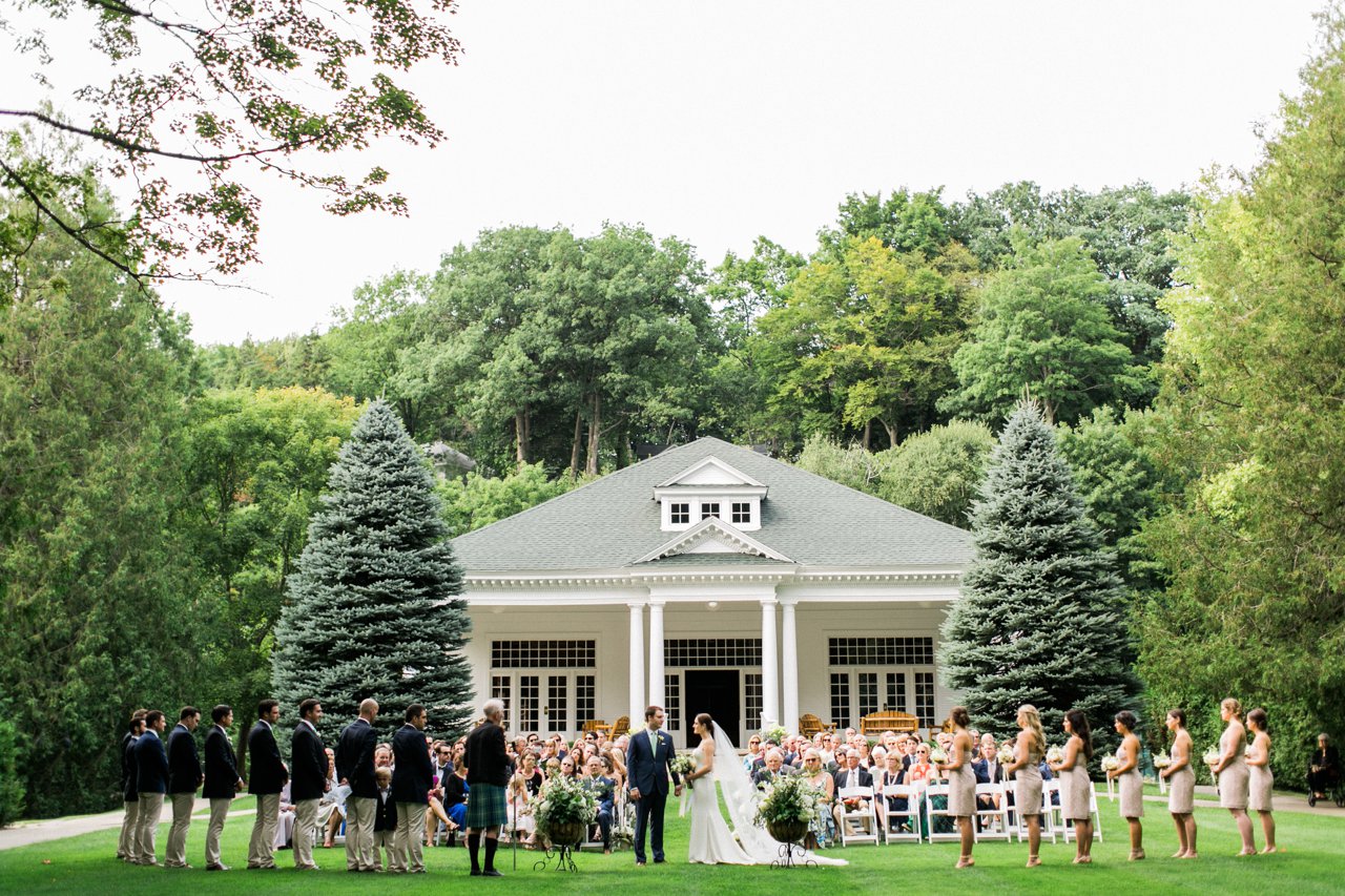 Beautiful wedding ceremony in Harbor Springs, Michigan