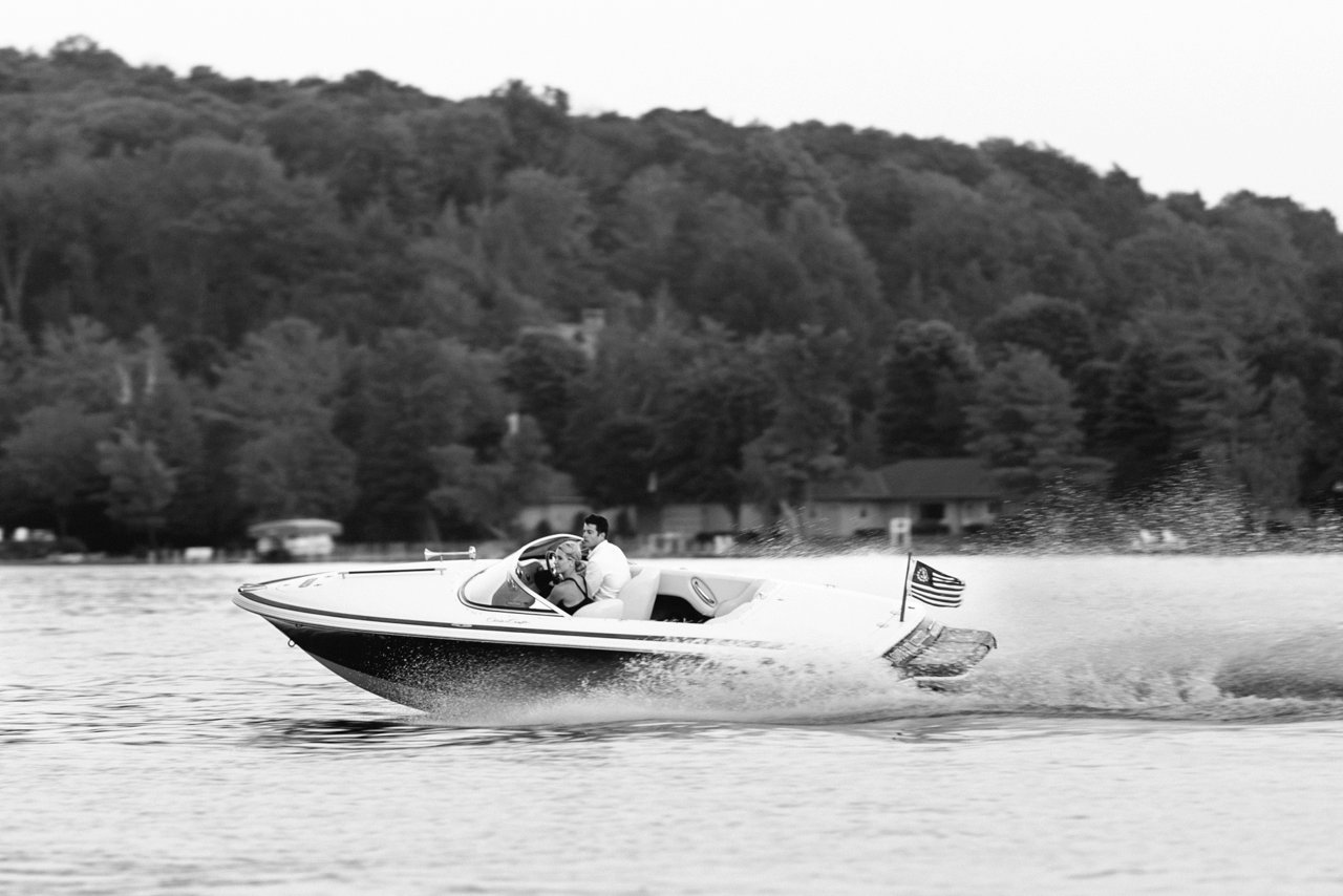 Walloon Lake Engagement Session | Boat ride |  The Weber Photographers | Associate Photographer Megan Newman