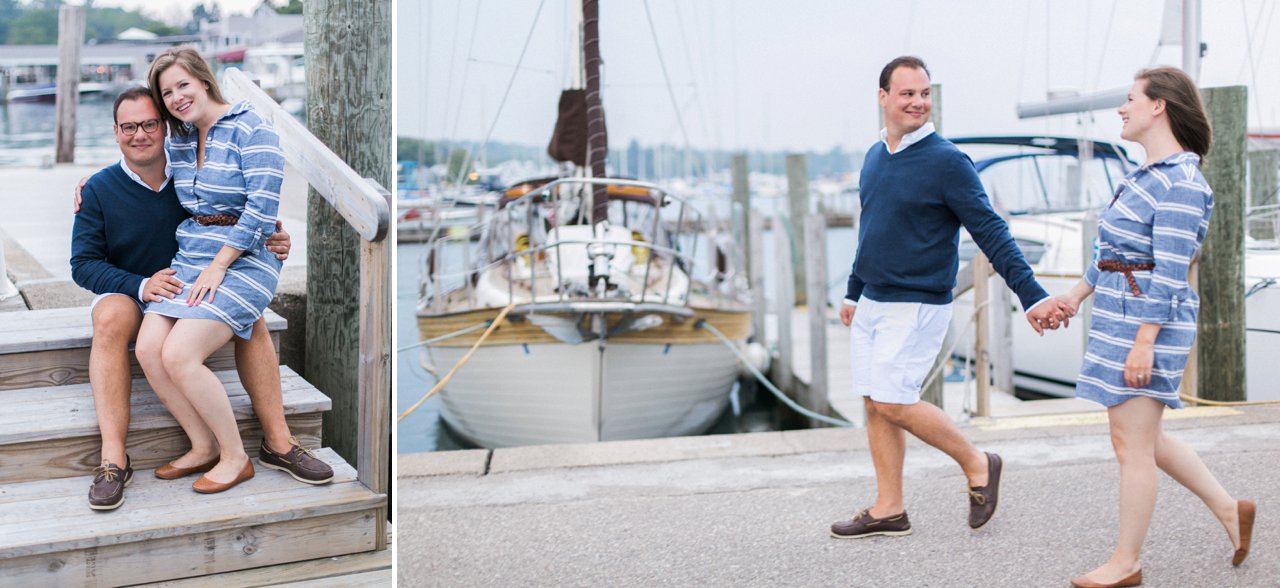 Pier in Harbor Springs Michigan | Engagement Session | The Weber Photographers | Associate Photographer Chelsey