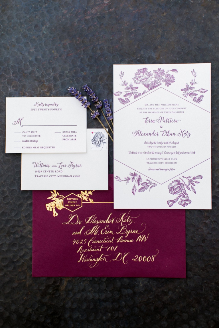 This is a photo of stunning wedding invitations.