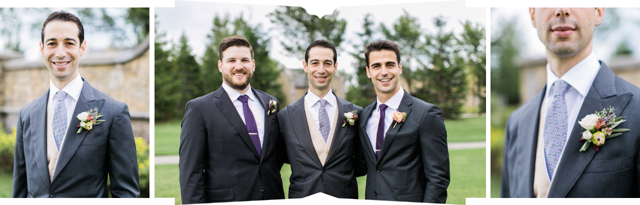 This is a photo of a groom with his groomsmen in Northern Michigan.