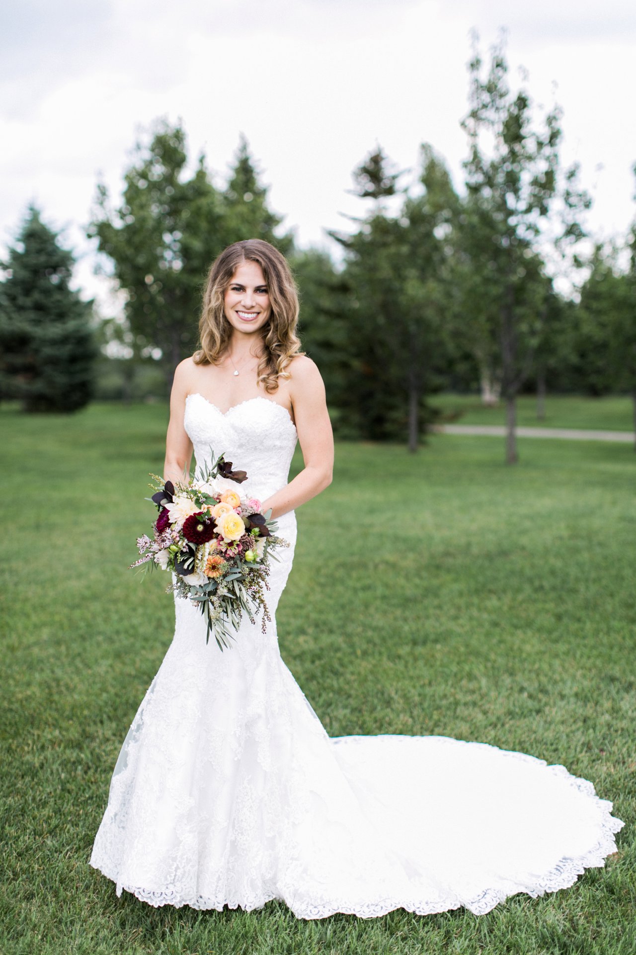 This is a portrait of a bride in Northern Michigan.
