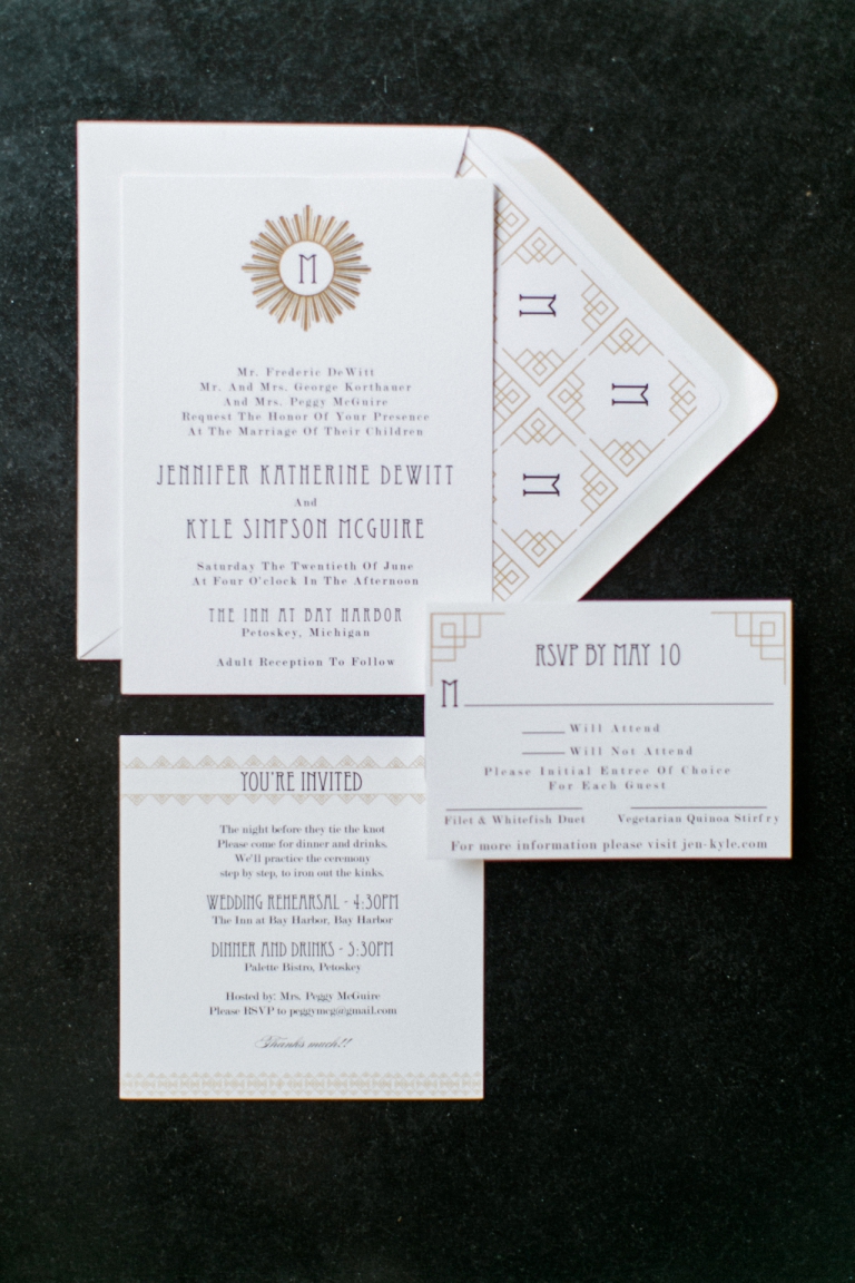 Art Deco Stationary Suite by Tableau Events | The Weber Photographers