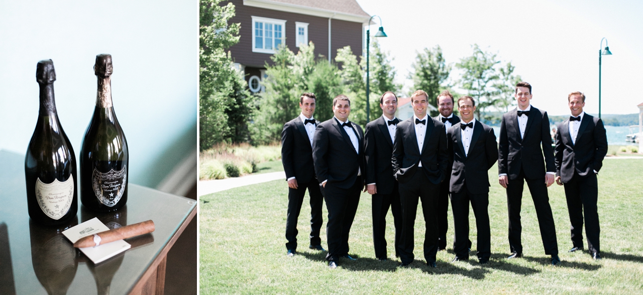 Stylish Groomsmen in tuxes | Walloon Lake Wedding Photographer | The Weber Photographers | Cory Weber