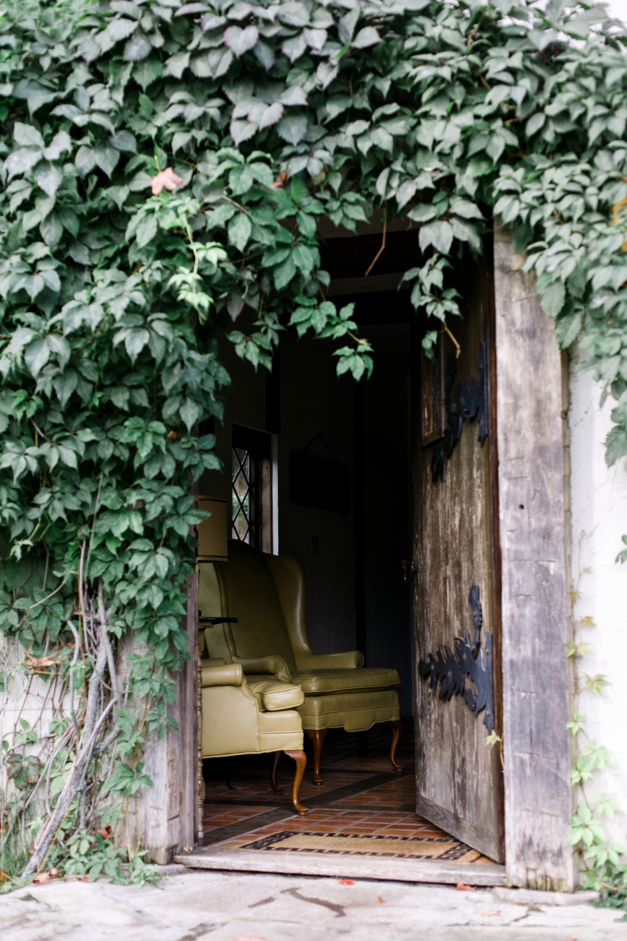 This is a photo of two chairs inside an old cottage in Northern Michigan.