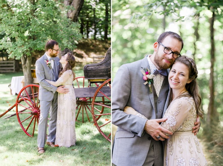 This is a portrait of a bride and groom in Northern Michigan. 