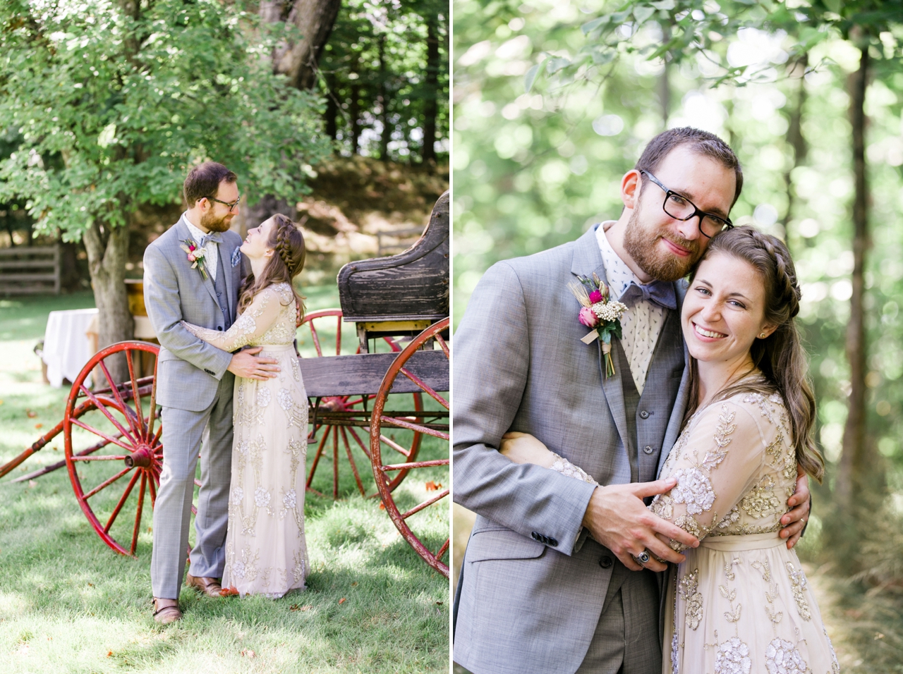 This is a portrait of a bride and groom in Northern Michigan. 