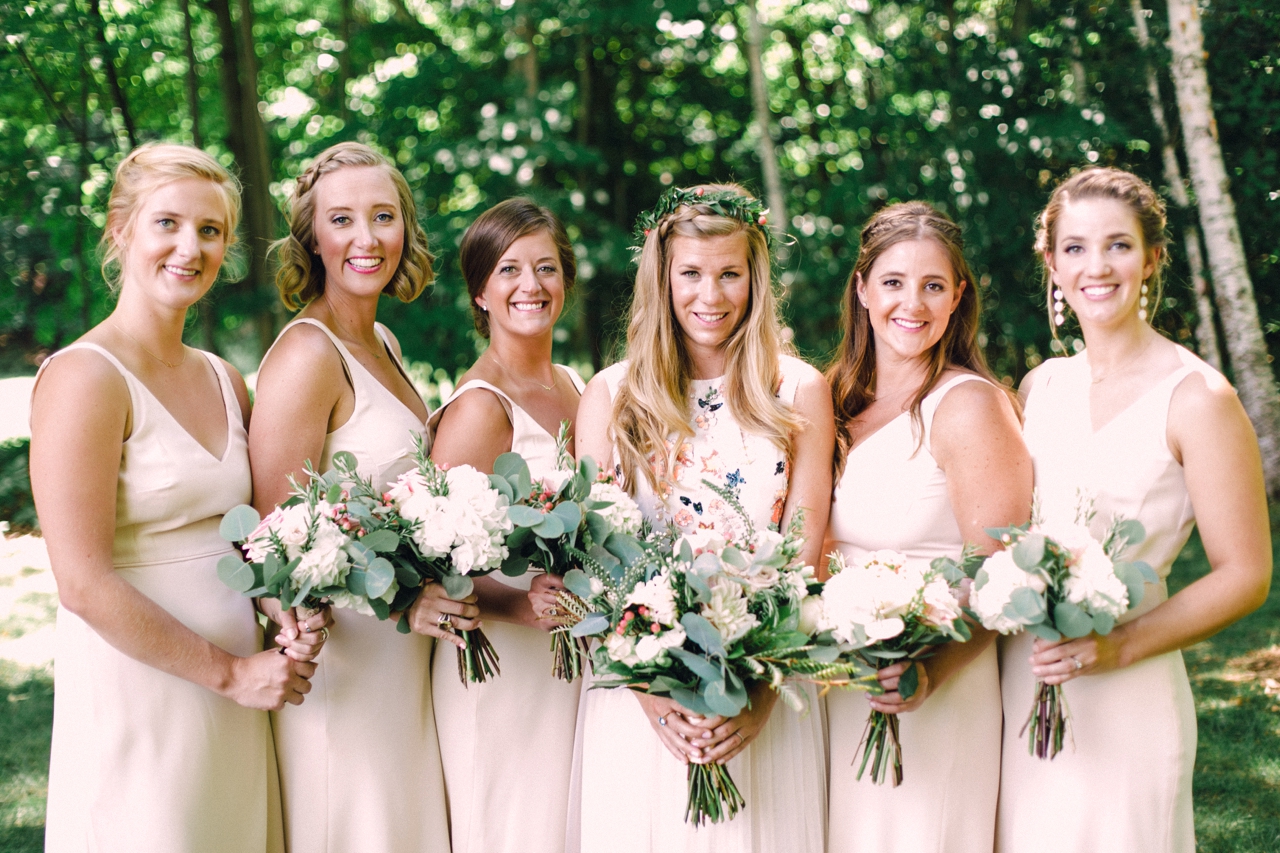 J.Crew Bridesmaids | Jacobsen's Flowers | Petoskey Michigan Wedding Photography | The Weber Photographers | Associate Photographer Chelsey