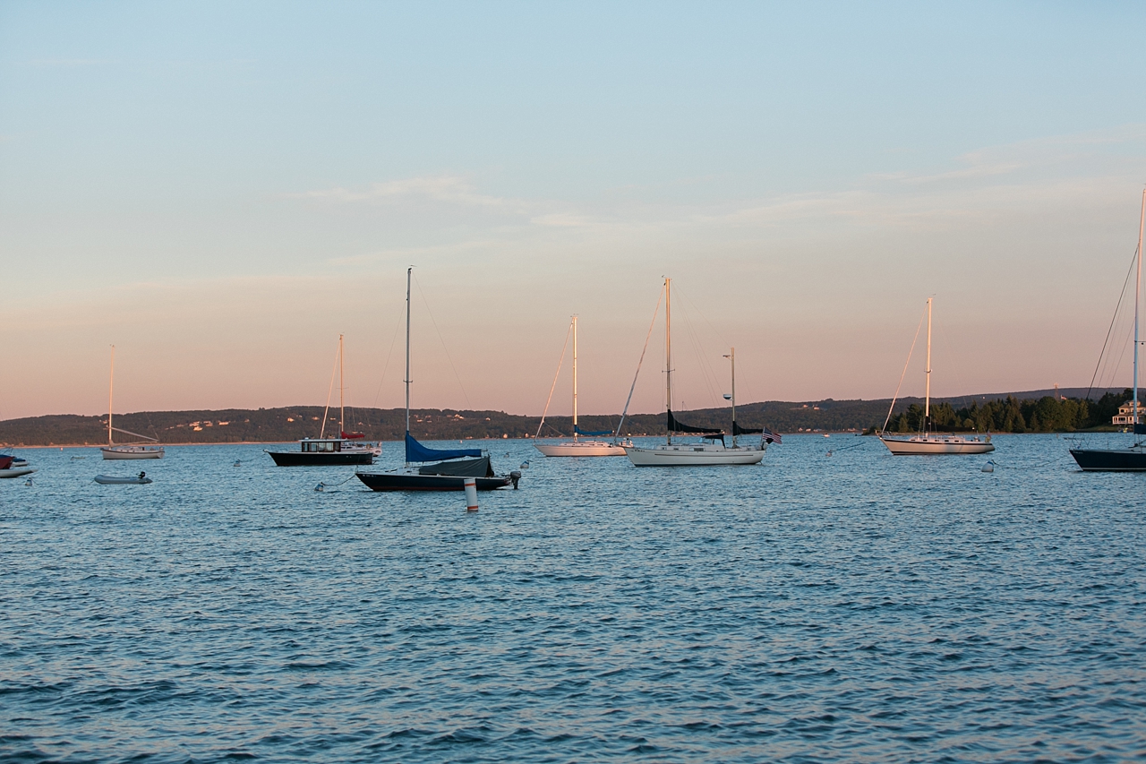 Beautiful sunset in Harbor Springs, Michigan