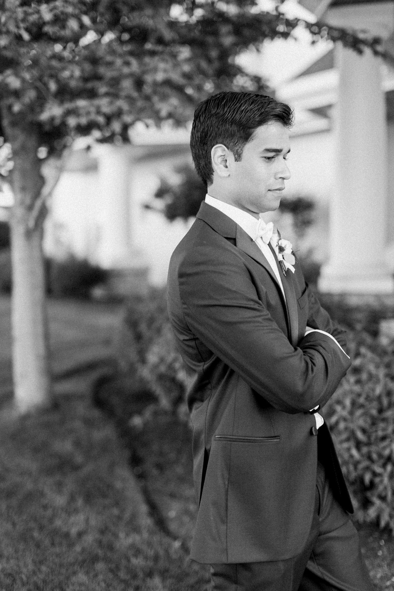 Stylish Groom Portrait | The Black Tux | Inn at Bay Harbor Wedding Photography