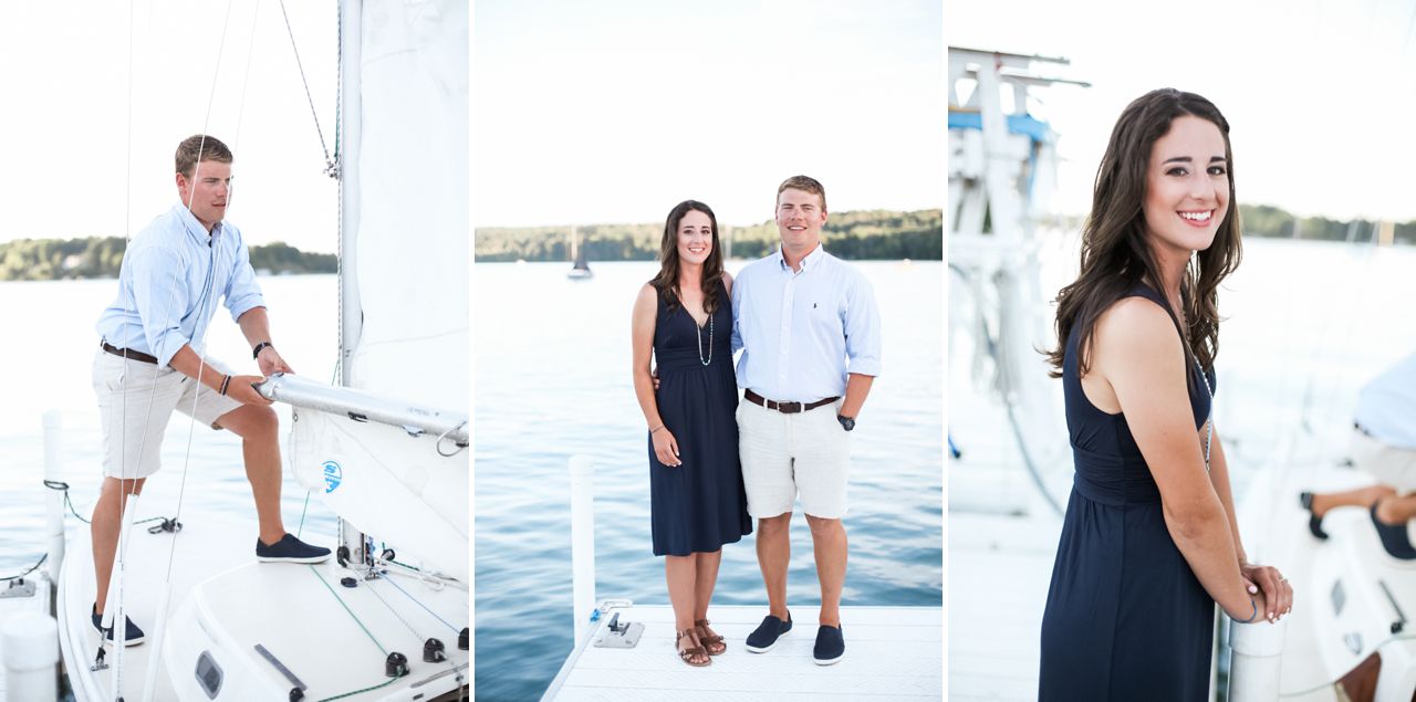 Sailboat engagement session | Petoskey Michigan Engagement Photography | The Weber Photographers