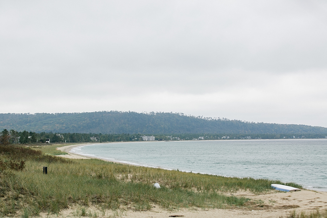 A photo of Lake Michigan on a moody, overcast day