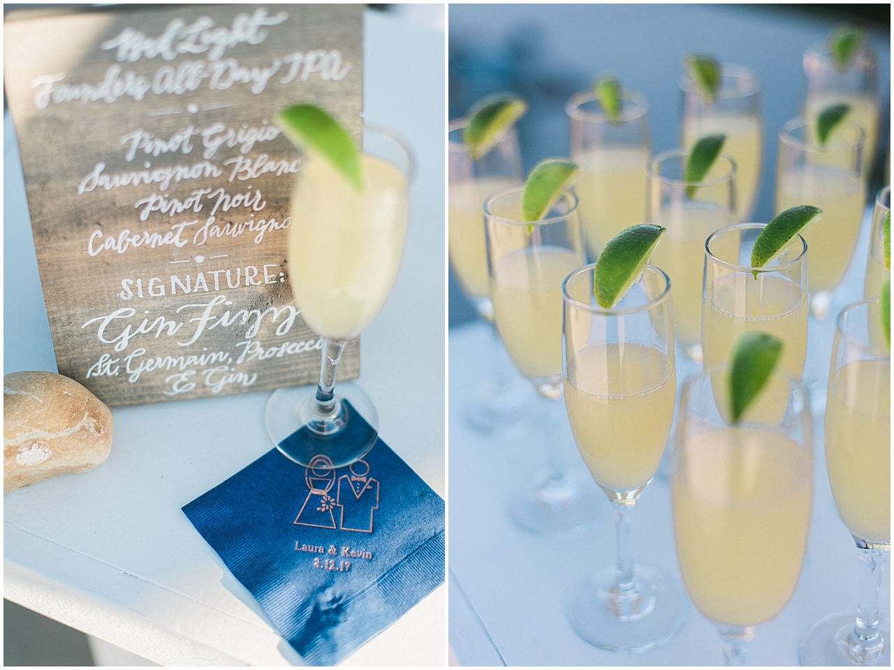 Yellow signature cocktails at Shanahan's Barn in Charlevoix, Michigan