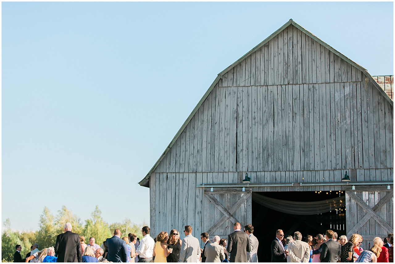Cocktail party on the patio of Shanahan's Barn in Charlevoix, Michigan