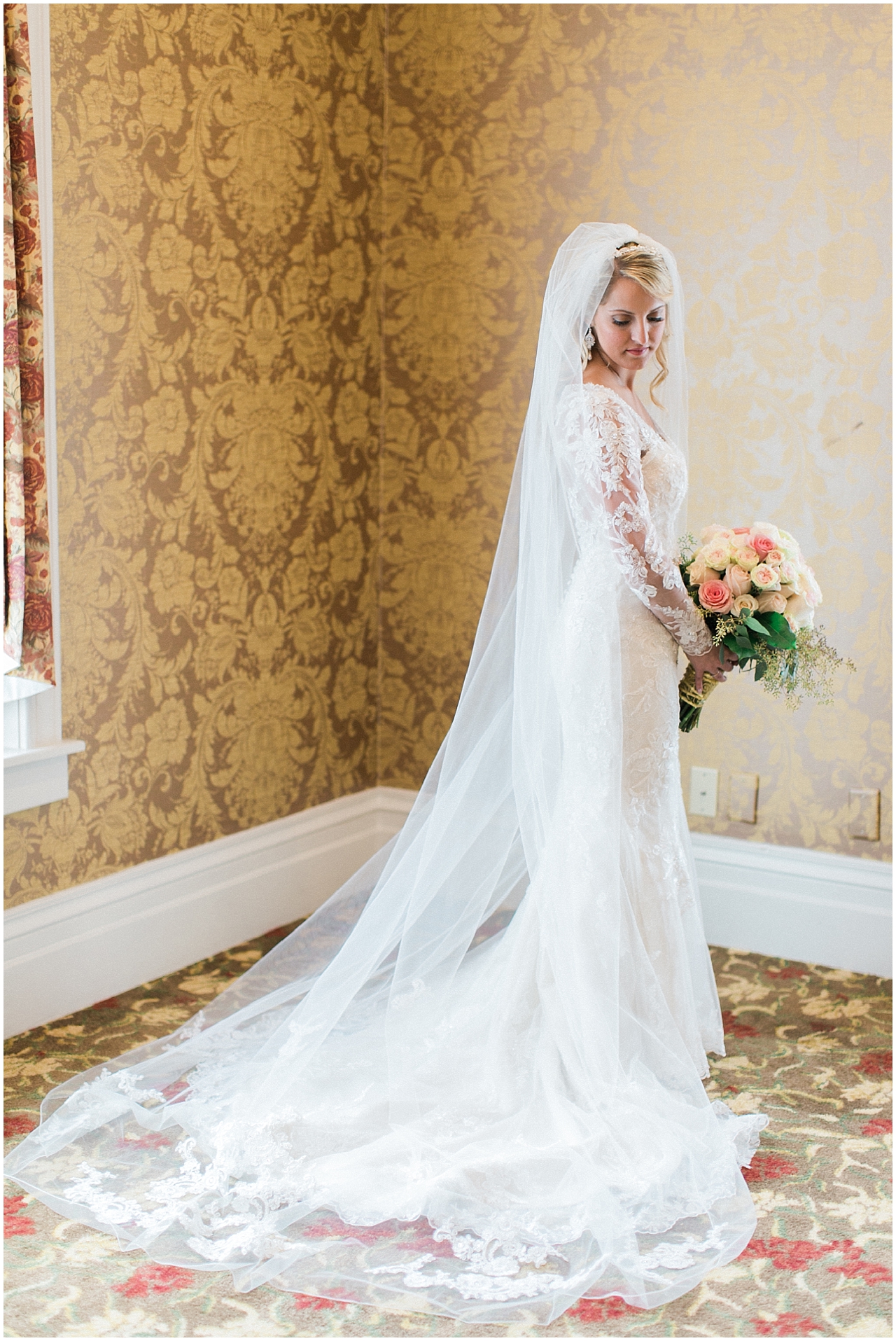 A bridal portrait in Petoskey, Michigan