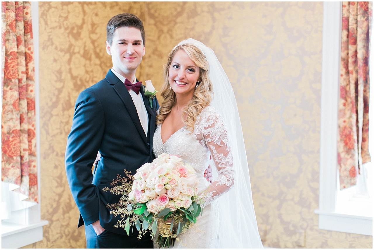 A bride and groom portrait in Petoskey, Michigan