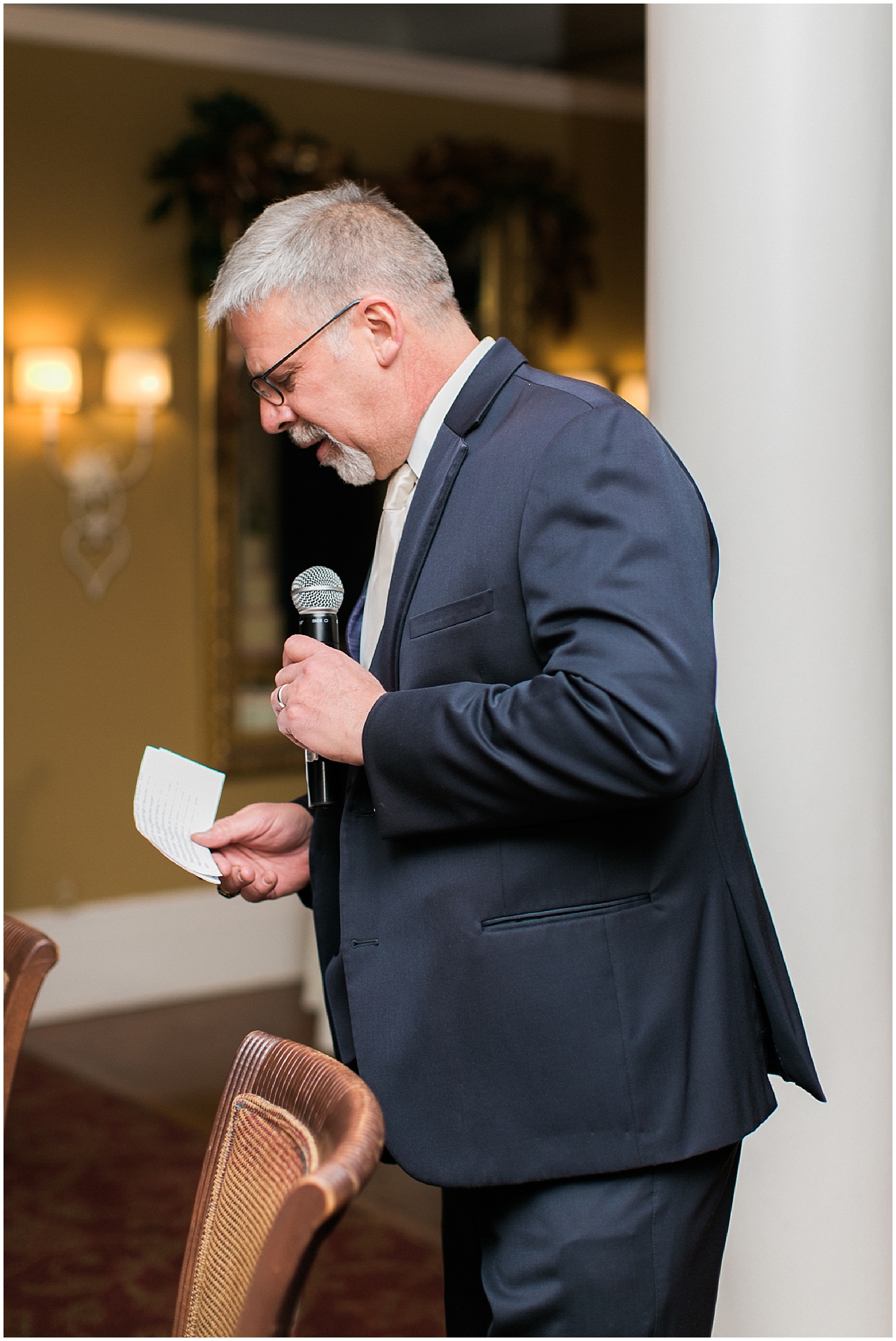 A toast at a wedding reception in Petoskey, Michigan