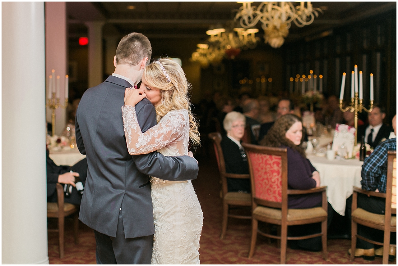 A bride and groom's first dance in Petoskey, Michigan