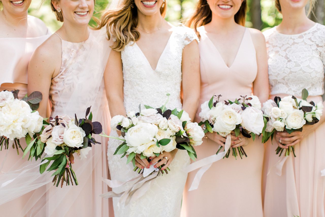 Boyne Mountain Bridesmaids Floral Portraits | The Weber Photographers