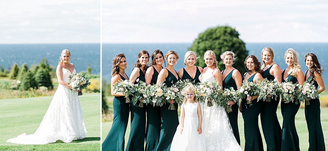 Bridal portraits in Bay Harbor, Michigan