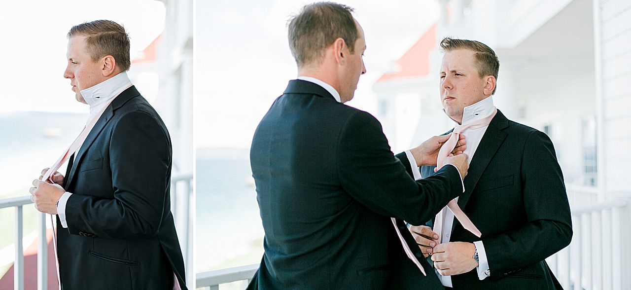 Groom getting ready for the big day