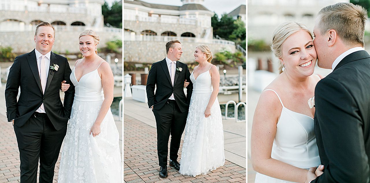 Wedding portraits during sunset