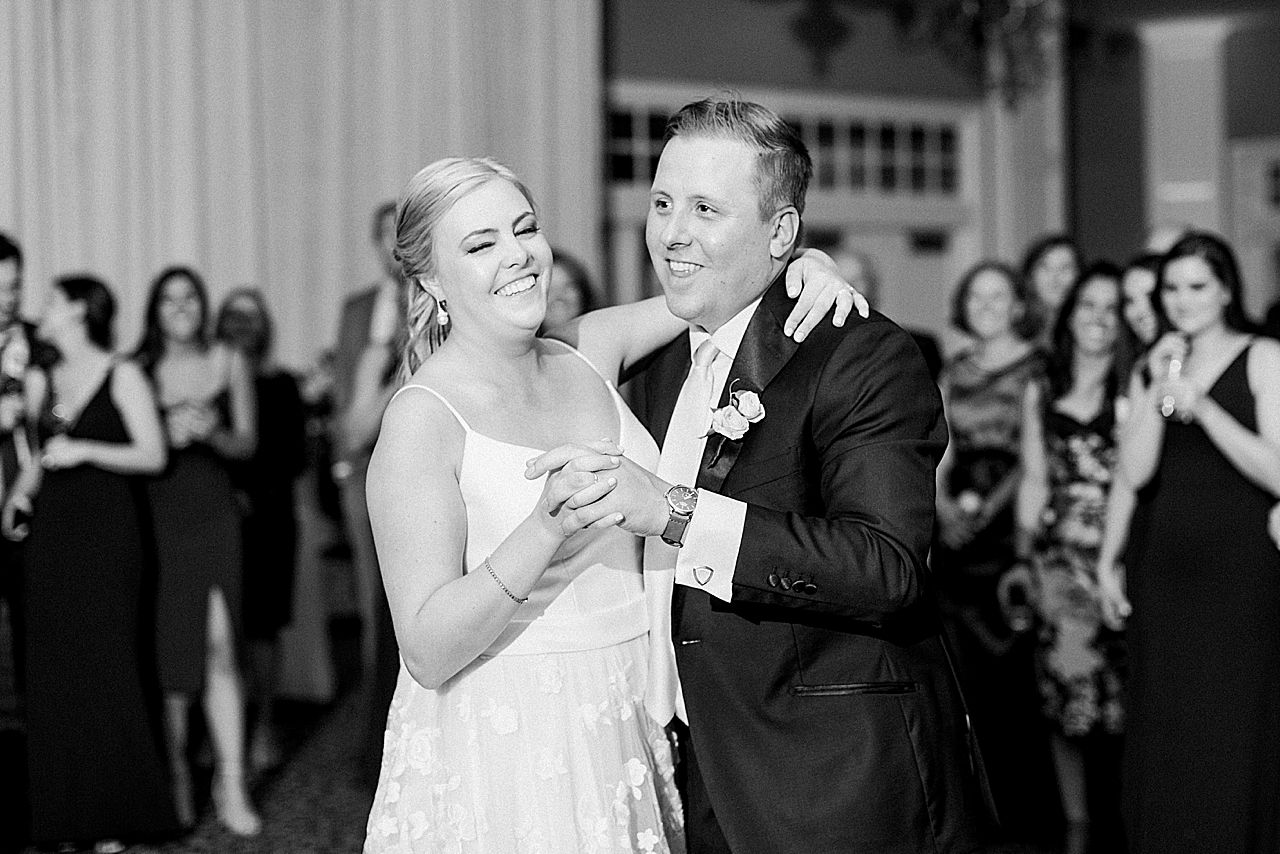 Bride and groom's first dance as husband and wife
