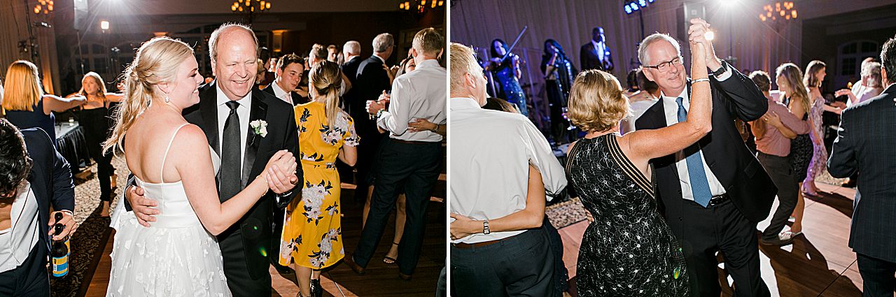 Wedding guests dancing the night away