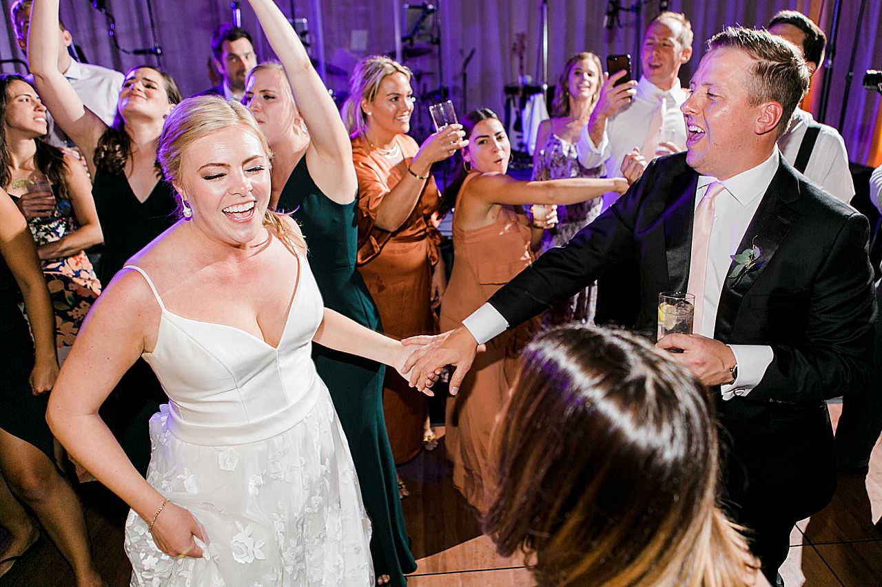 Bride and groom dancing at their wedding