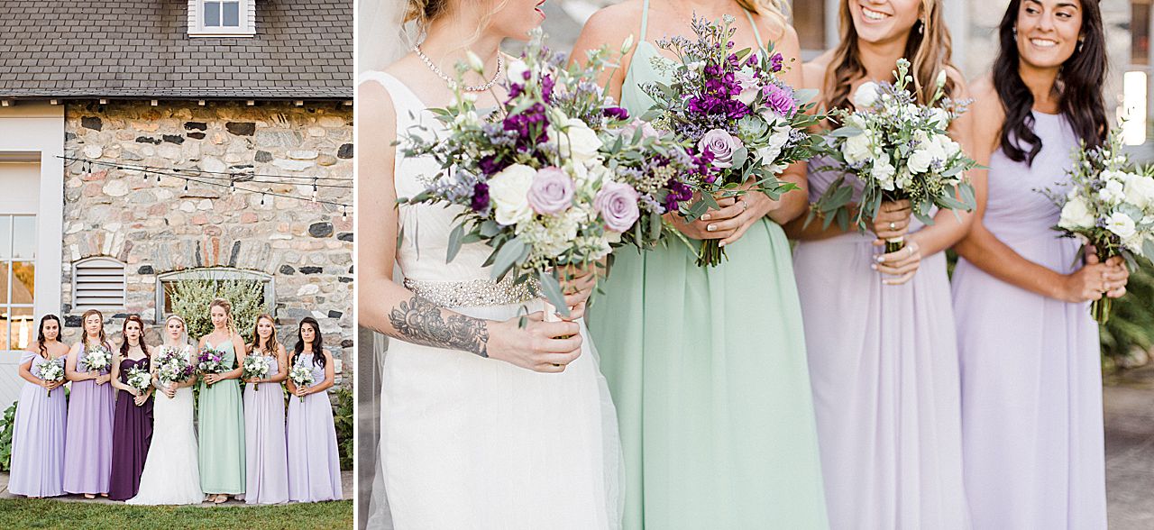 This is a photo of a bride with her bridesmaids in Charlevoix, Michigan