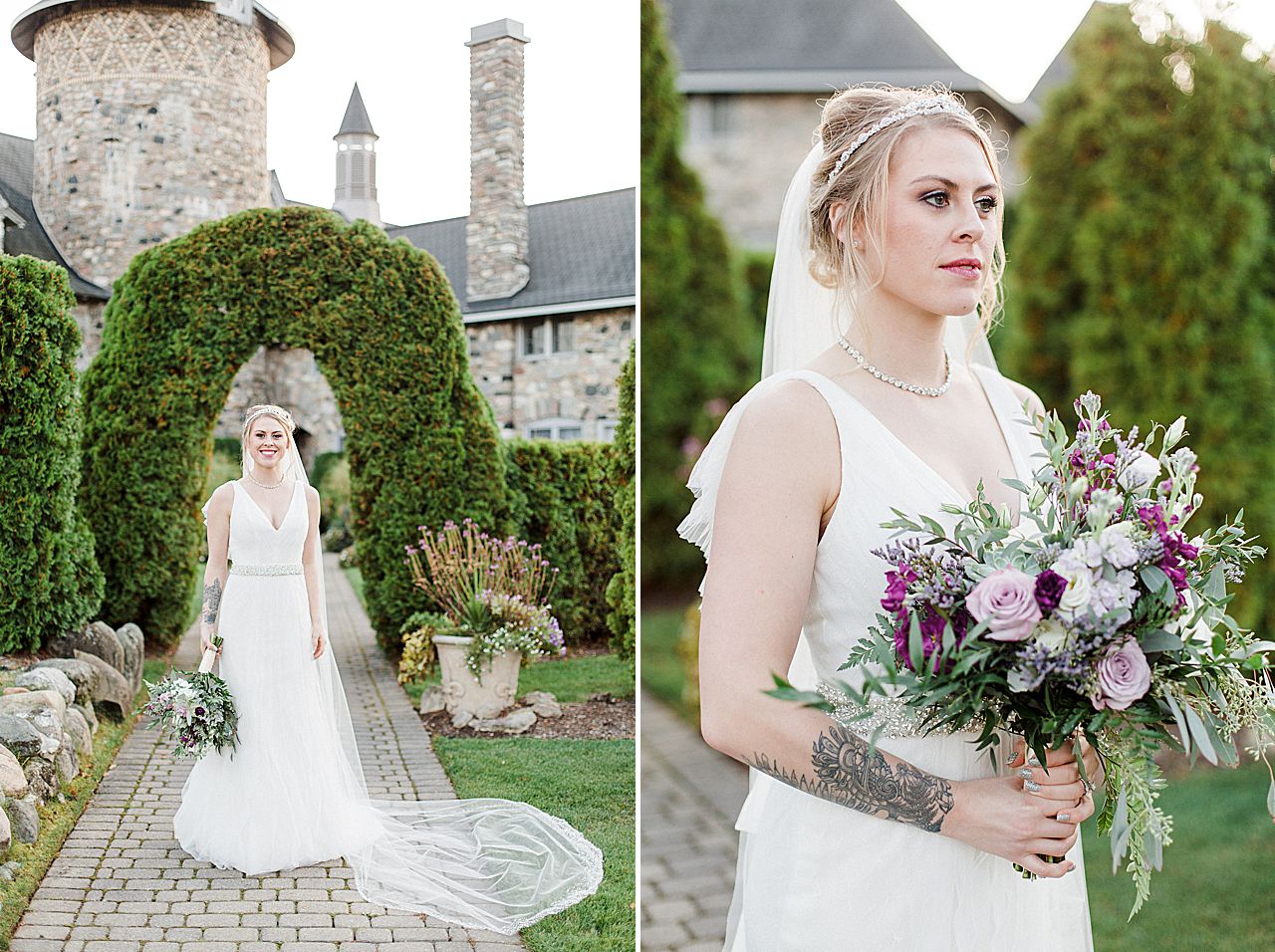 Bridal portraits by Butterfly Garden at Castle Farms