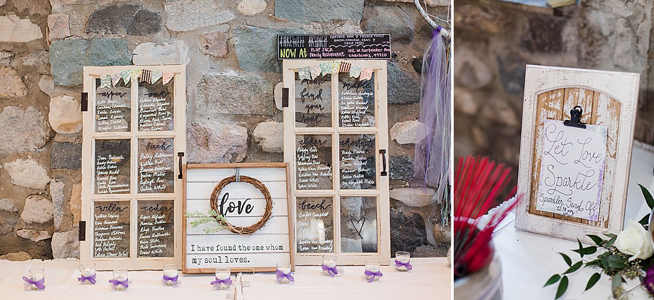 Wedding party favors of succulents in small vases in Charlevoix, MI