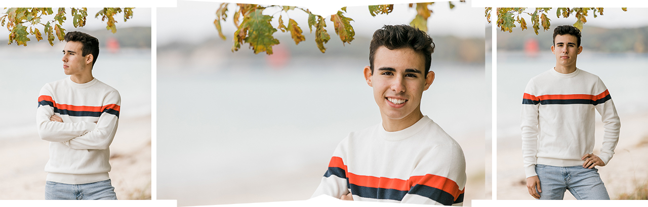 Young man smiling for a photo in Michigan