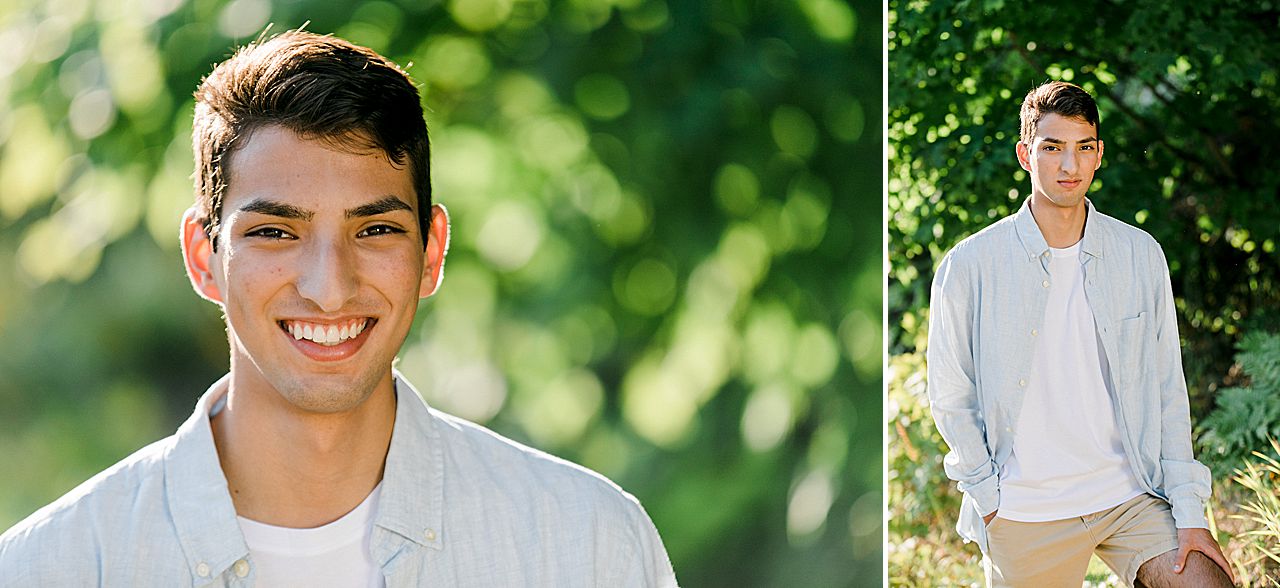 Young man posing for a photo in Traverse City, Michigan