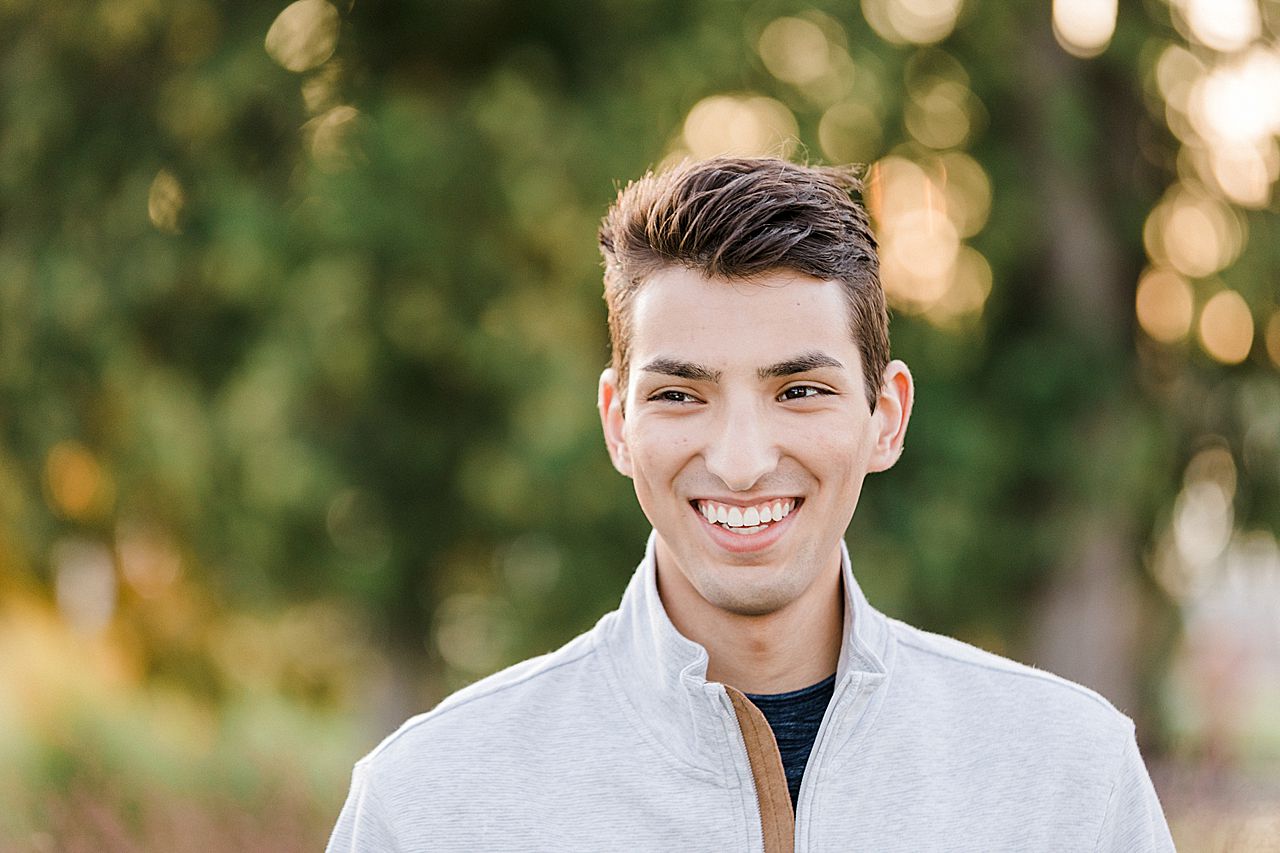 Sunset senior portrait in Traverse City, Michigan