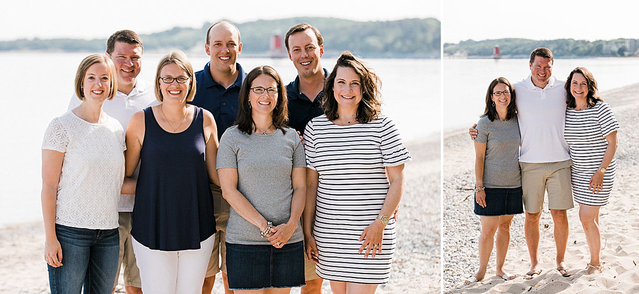 Family portraits near Lake Michigan
