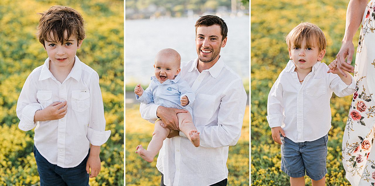 Collage of a Father and his three sons