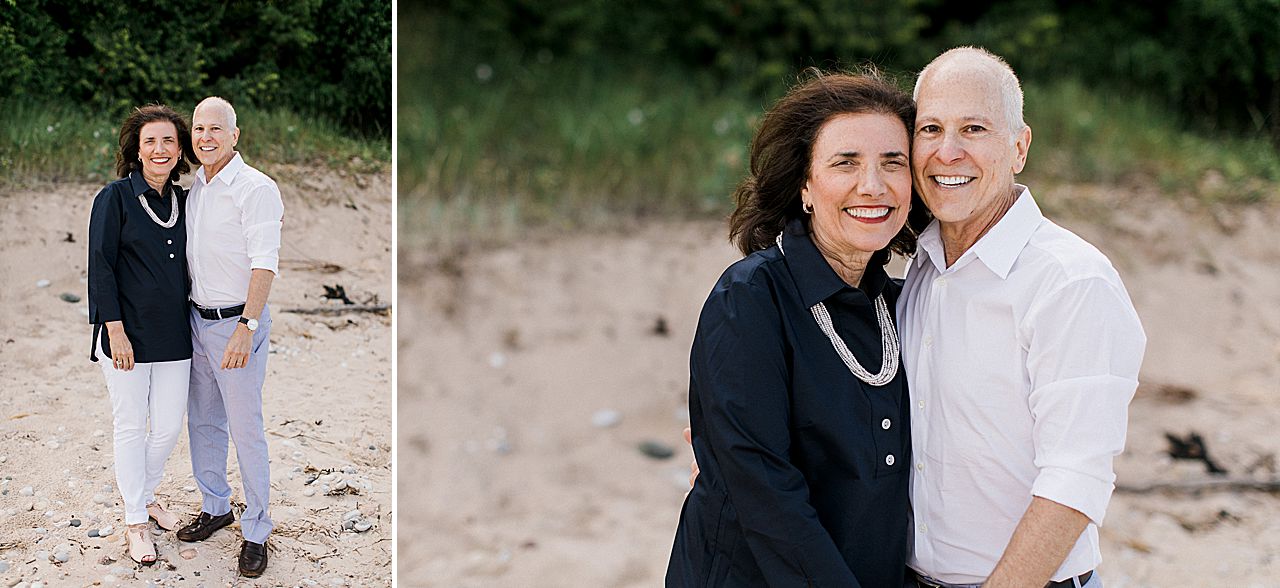 Grandparent portraits in Lake Charlevoix, Michigan