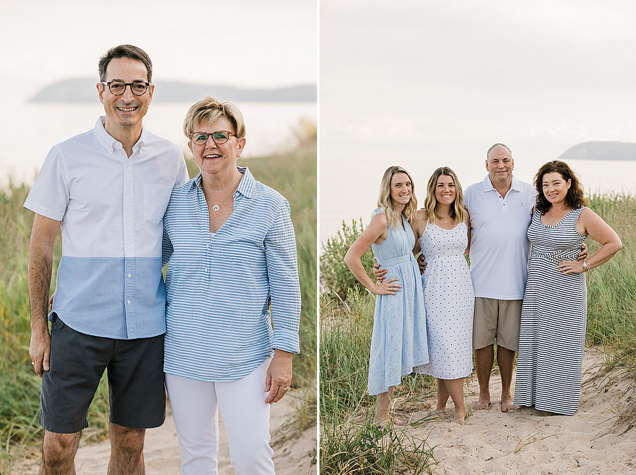 Family portraits on a beach in Good Harbor, Michigan |