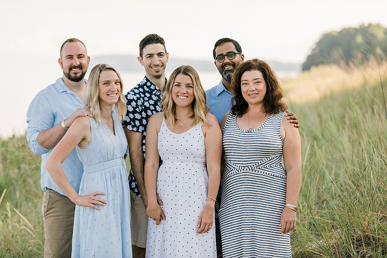 Three husbands with their wives in Lake Leelanau, Michigan