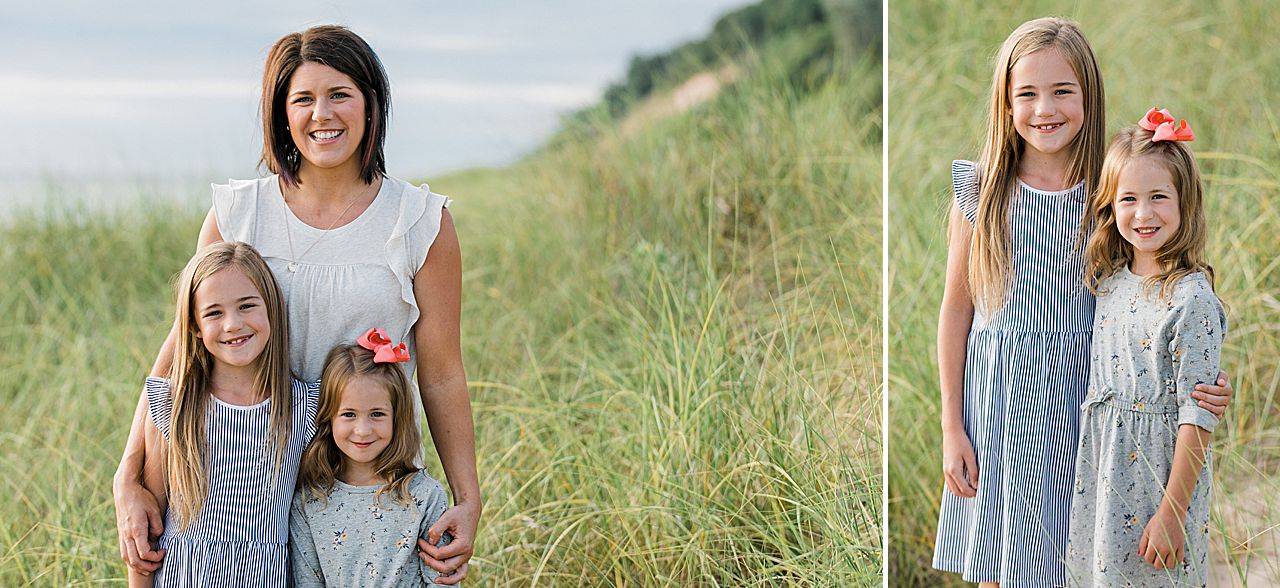 Two sisters and their mother in Frankfort, Michigan
